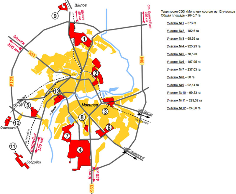 Могилев осиповичи карта