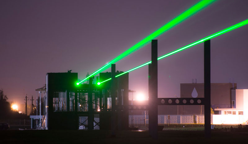 Лазеры в ЭкоТехноПарке SkyWay