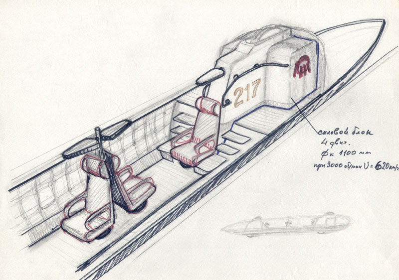 Компоновка болида для движения по специальным рельсам