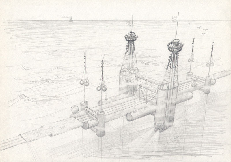 Анатолий Юницкий - анкерная опора струнной транспортной системы для подводного размещения