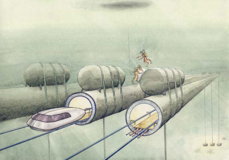 Анатолий Юницкий - Морские участки трассы струнной транспортной системы