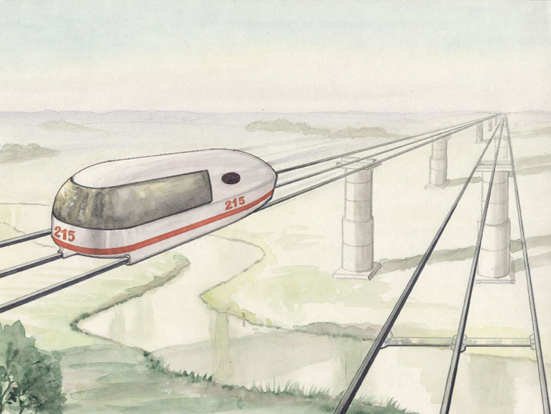 Анатолий Юницкий - струнная транспортная система с тремя струнными рельсами