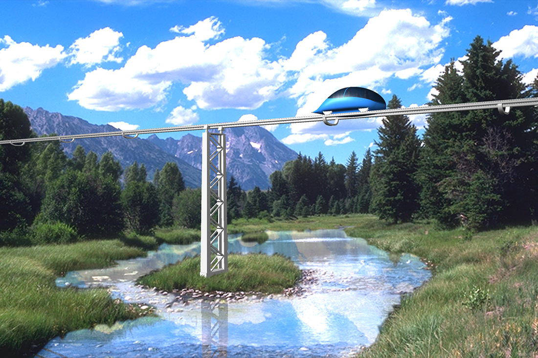 Трасса СТС в гористой местности