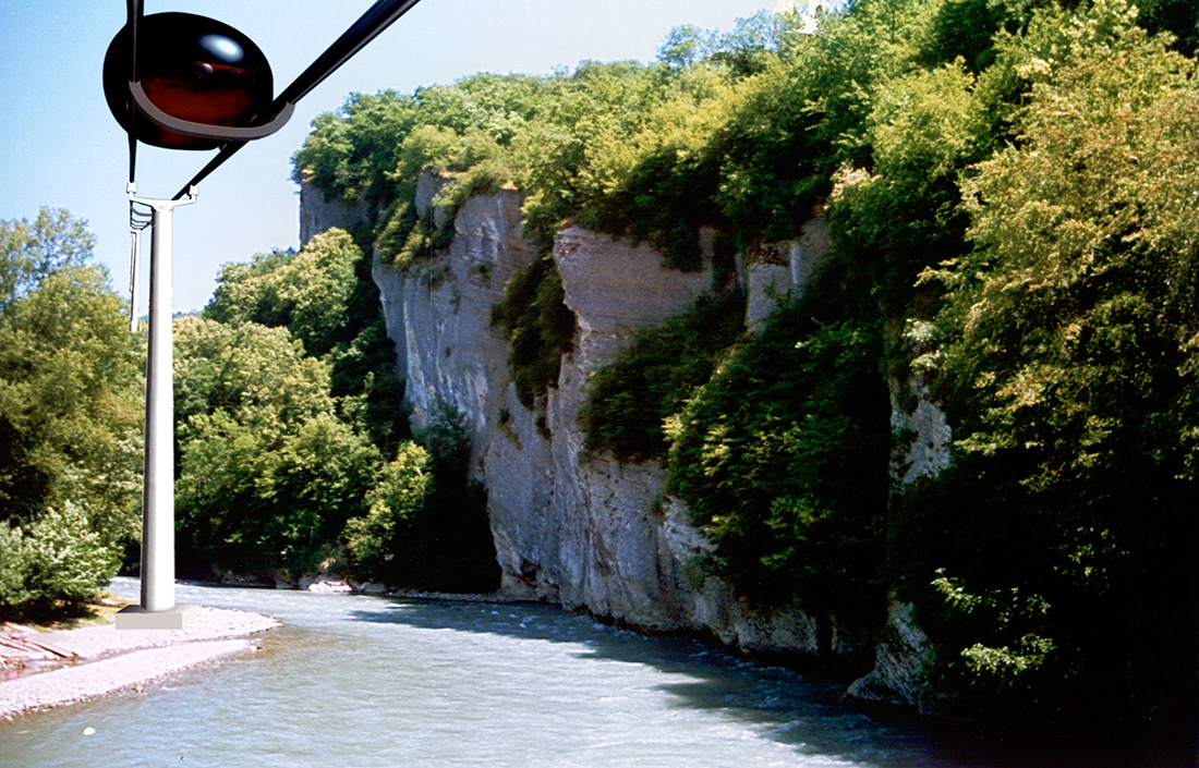 Трасса СТС по руслу горной реки