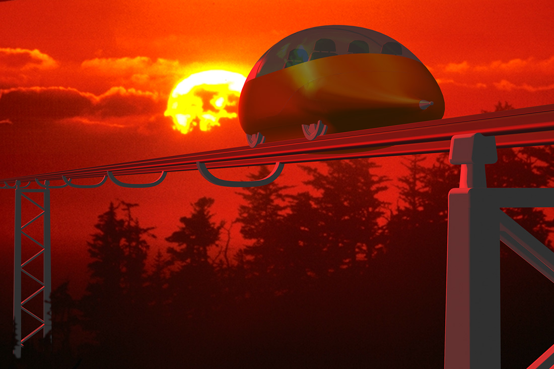 Трасса СТС над лесом