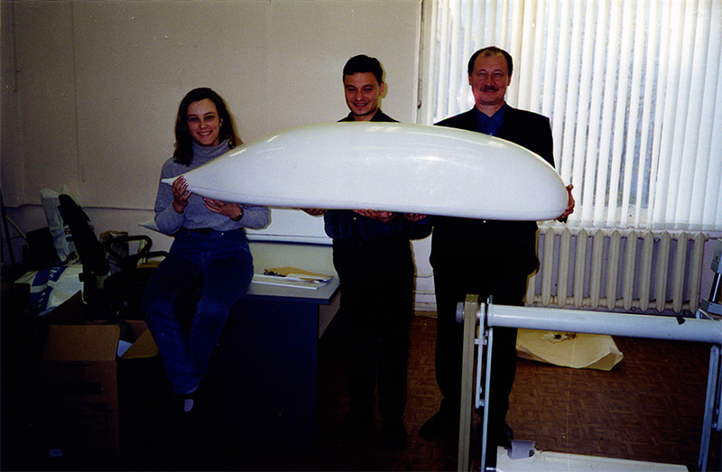 Подготовка и продувка в аэродинамической трубе двойного модуля СТЮ масштаба 1:5