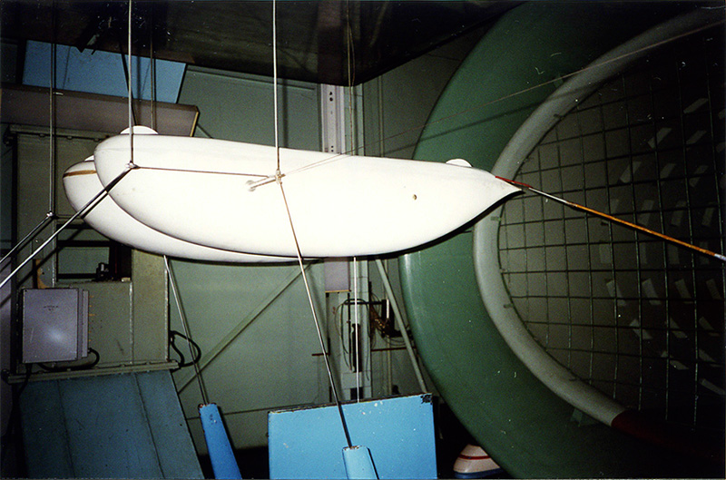 Подготовка и продувка в аэродинамической трубе двойного модуля СТЮ масштаба 1:5