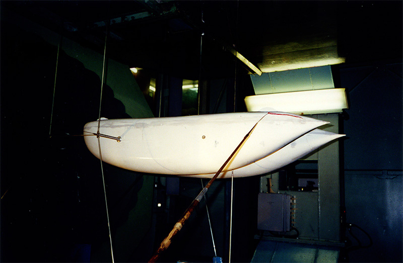 Подготовка и продувка в аэродинамической трубе двойного модуля СТЮ масштаба 1:5