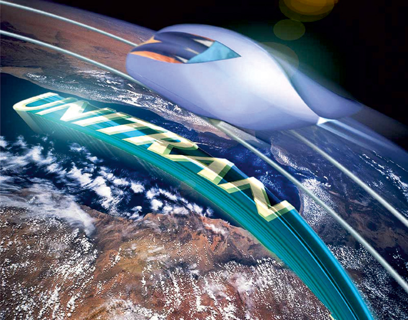 Представлены иллюстрации струнной транспортной системы (СТС) за период времени с 1997 по 2000 годы