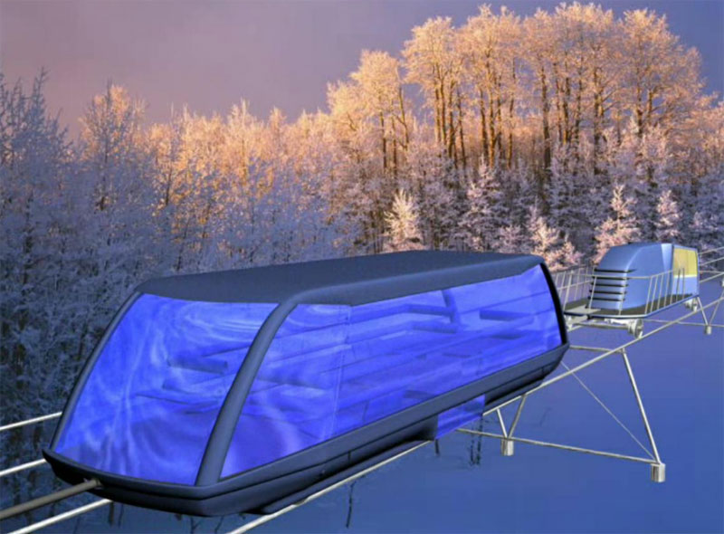 Струнная транспортная система Шереметьево - Быково - Домодедово - Внуково - Шереметьево: Пассажирский эшелон на трассе