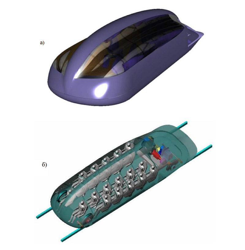 Высокоскоростная двухпутная грузопассажирская СТС Абу-Даби - Дубай - Шарджа: Пассажирский модуль СТЮ