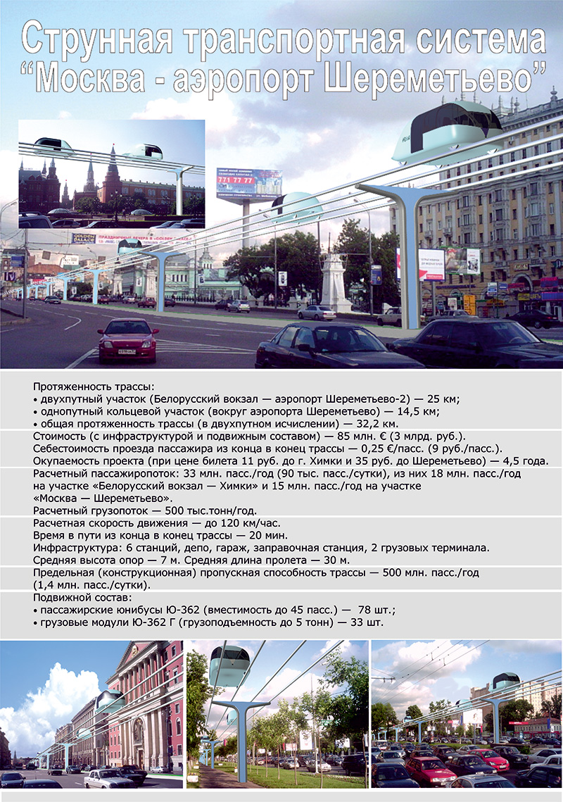 Анатолий Юницкий - Струнная транспортная система Москва - аэропорт Шереметьево