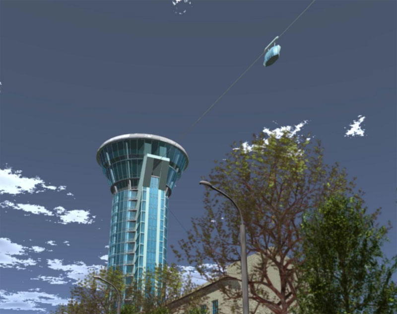 Аванпроект на городской пассажирский моно-юнибус для условий города Ставрополя: Общий вид трассы моноСТЮ