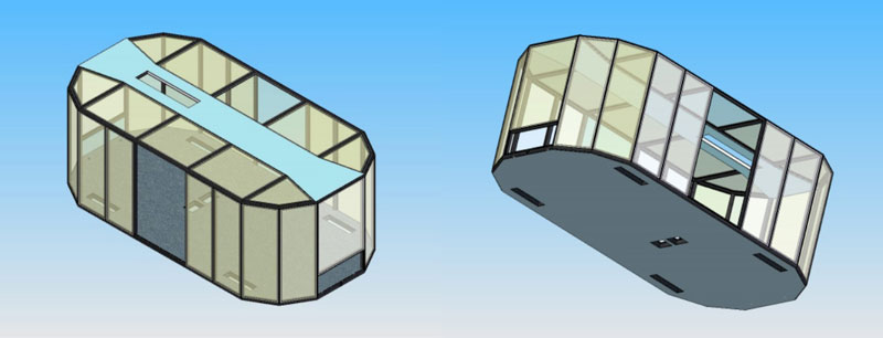 Конструкторская документация на силовой каркас макро-юнибуса модели Ю-362: Внешние виды кузова