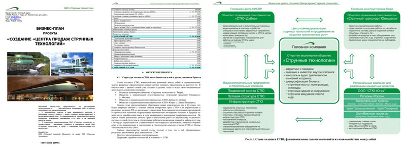 Бизнес-план проекта: Создание Центра продаж струнных технологий