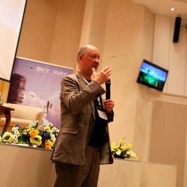 Выступление основателя проекта Sky Way, генерального конструктора технологии Sky Way Анатолия Юницкого