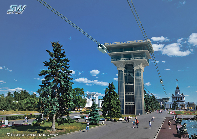 Станция SkyWay в центре ВДНХ