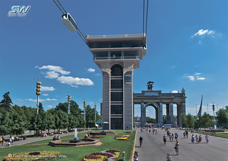 Станция SkyWay у главного входа