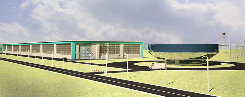 Индустриальная площадка SkyWay: вокзал и производственный корпус