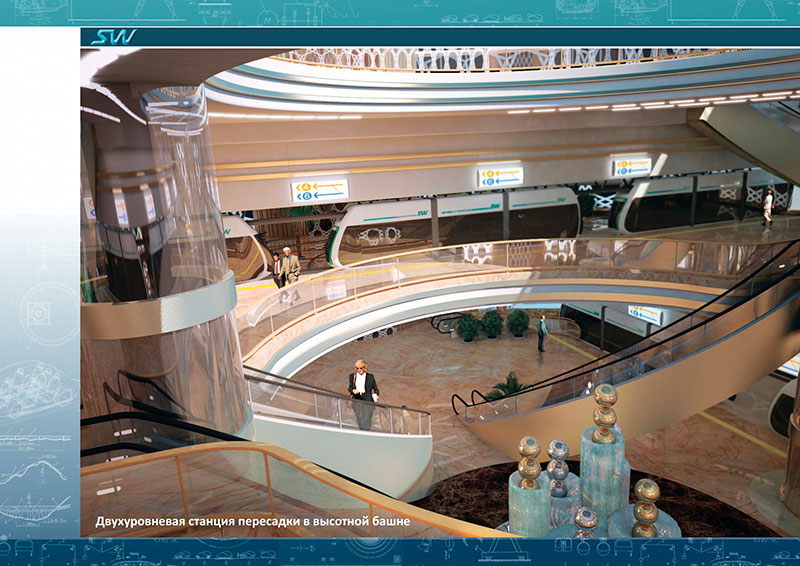 Линейный город SkyWay в Абу-Даби