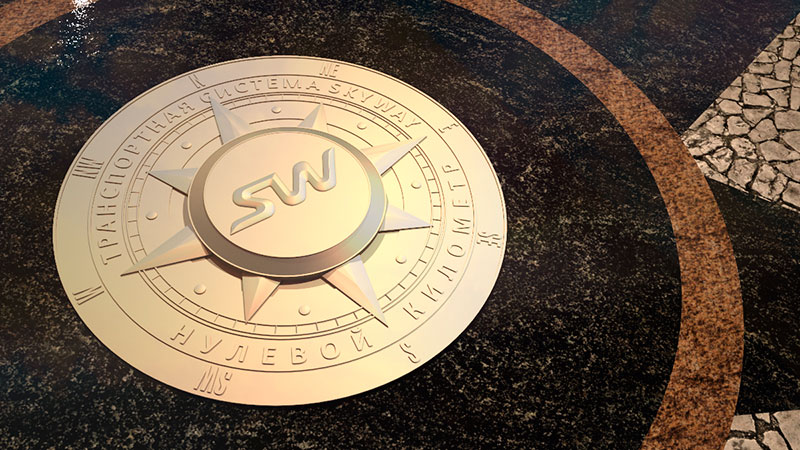 Вариант знака SkyWay Нулевой километр