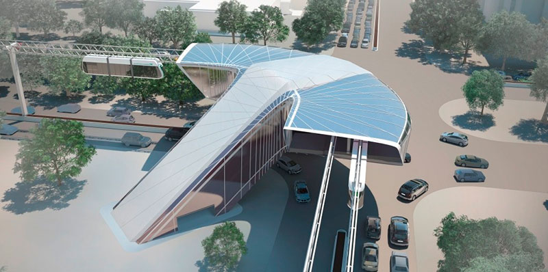 Промежуточная поворотная станция SkyWay