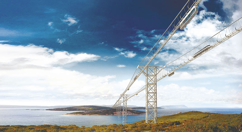 Преимущества транспортно-инфраструктурных технологий SkyWay: низкая себестоимость строительства и транспортной услуги; низкое энергопотребление; минимальный землеотвод; полная автоматизация; наивысшая степень безопасности; высокие скоростные показатели; использование возобновляемых источников энергии; восстановление живой плодородной почвы; отсутствие вредных воздействий на человека и природную среду; экономия времени и финансовых затрат; быстрый срок окупаемости