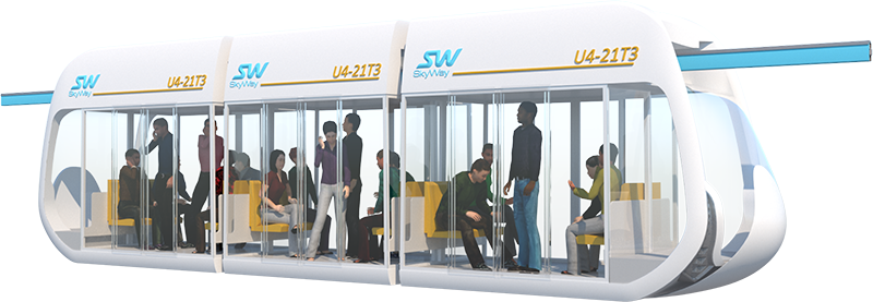 Монорельсовый юнибус среднего класса UniBus Tandem U4-21T3