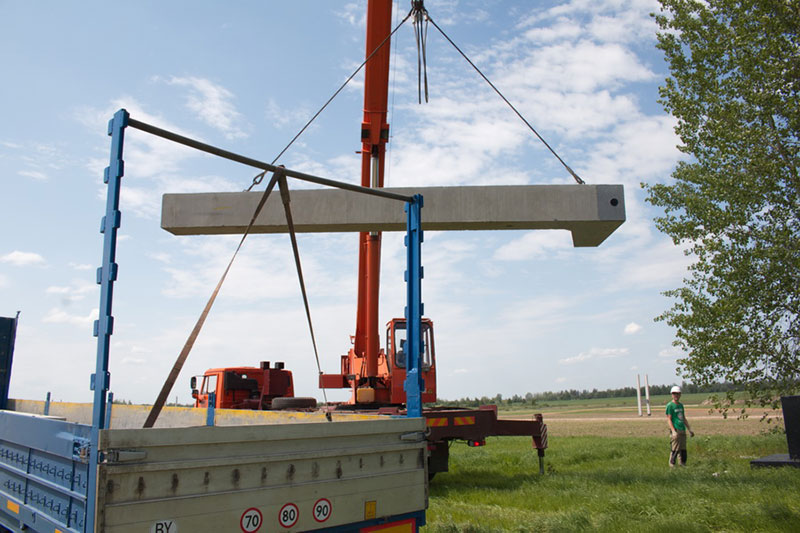 ЭкоТехноПарк SkyWay: распределение Г-образных опор, изготовленных на заводе БЭСИ, по всей длине лёгкой трассы SkyWay
