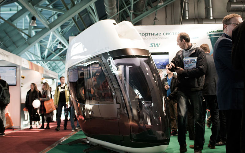 Анатолий Юницкий - подвижной состав SkyWay показан в Минске