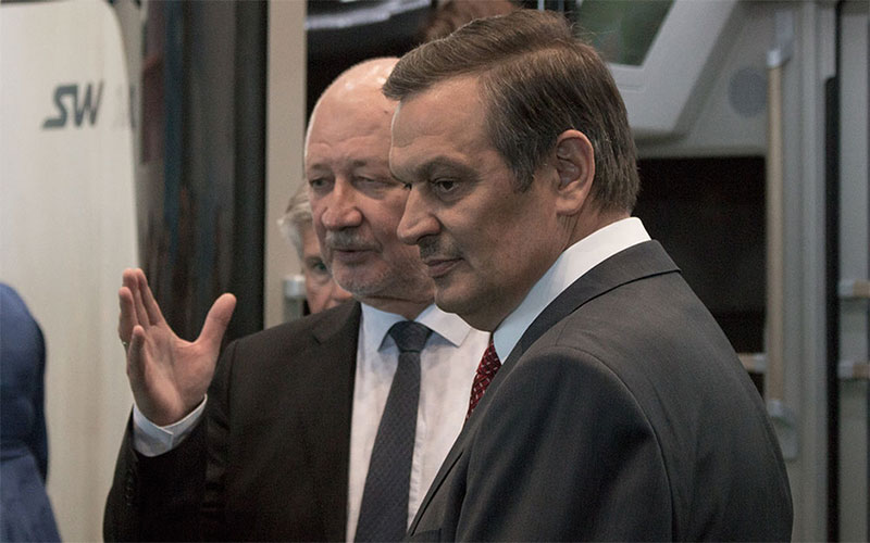 Анатолий Юницкий - подвижной состав SkyWay показан в Минске