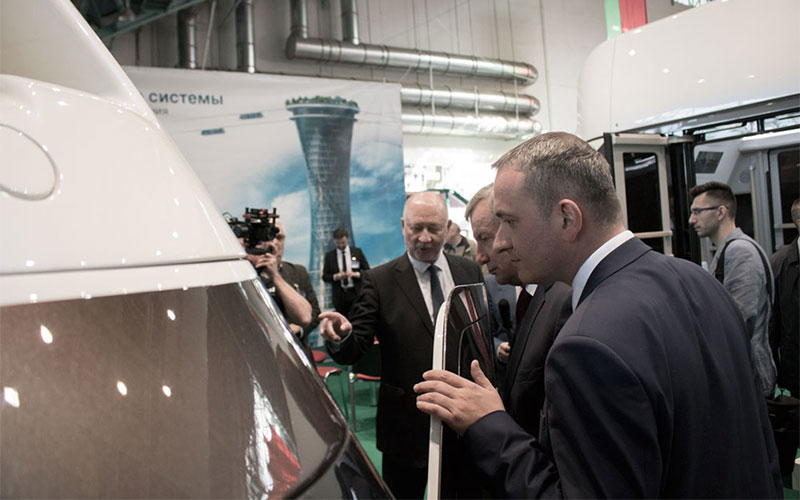 Анатолий Юницкий - подвижной состав SkyWay показан в Минске