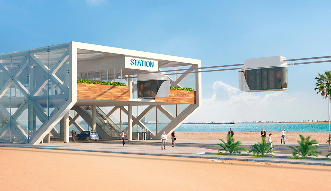 Анатолий Юницкий - станция городского SkyWay