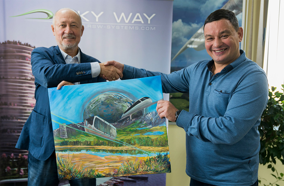 Картина итальянского художника Массимо Нести, посвящённая SkyWay