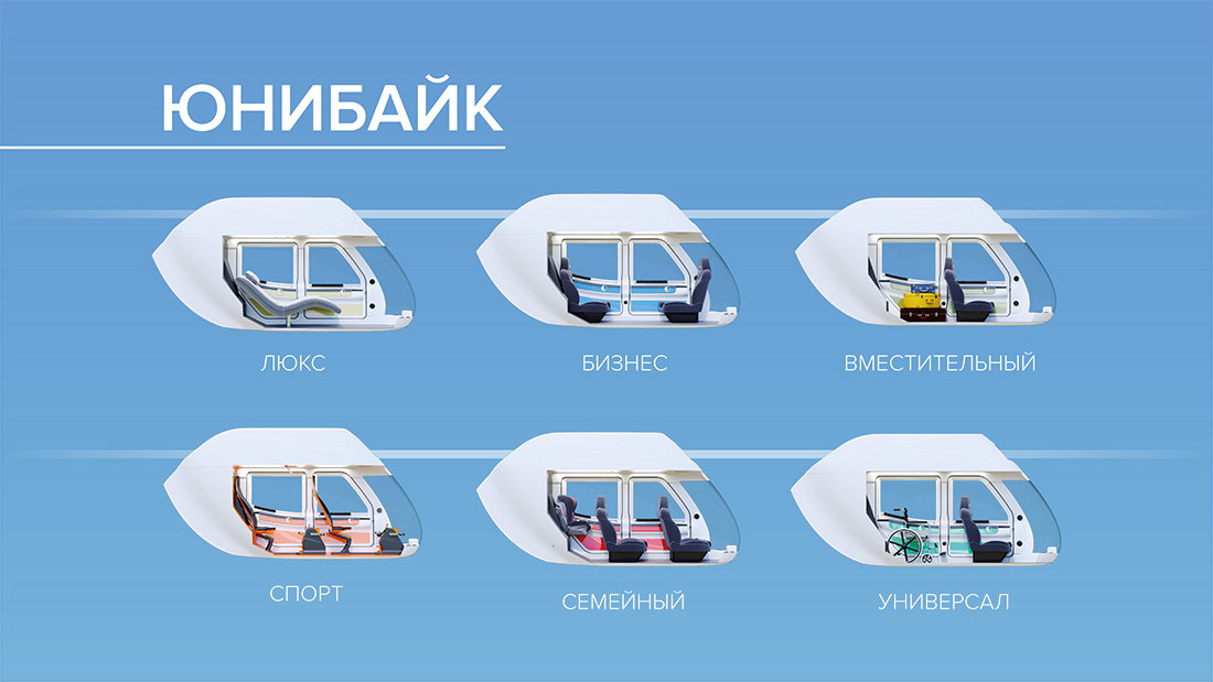Варианты исполнения юнибайка