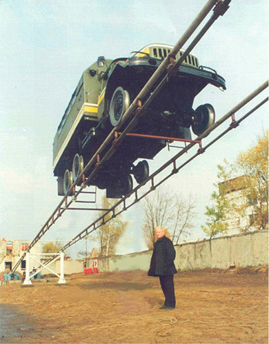 Фотография, которая была размещена на сайте компании Моноракурс www.monorakurs.by в разделе Проекты зданий и сооружений по ссылке - Испытательный стенд струнной транспортной системы в г. Озёры