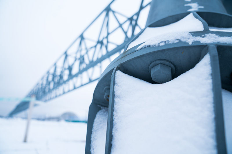 Грузовая трасса SkyWay: установка элементов разворотных колец