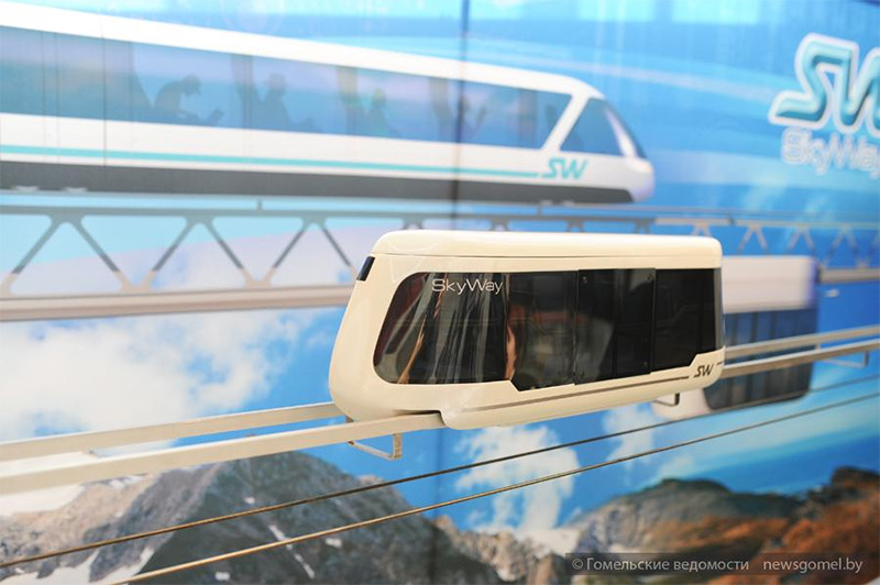 На выставке Строим дом, которая проходит в Гомеле в эти дни, показали модель струнного транспорта