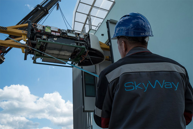 Установка тяговых модулей бирельсового юнибуса U4-220 на путевую структуру городского/высокоскоростного комплекса SkyWay