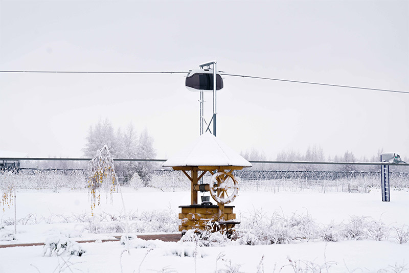 Первый снег в ЭкоТехноПарке SkyWay