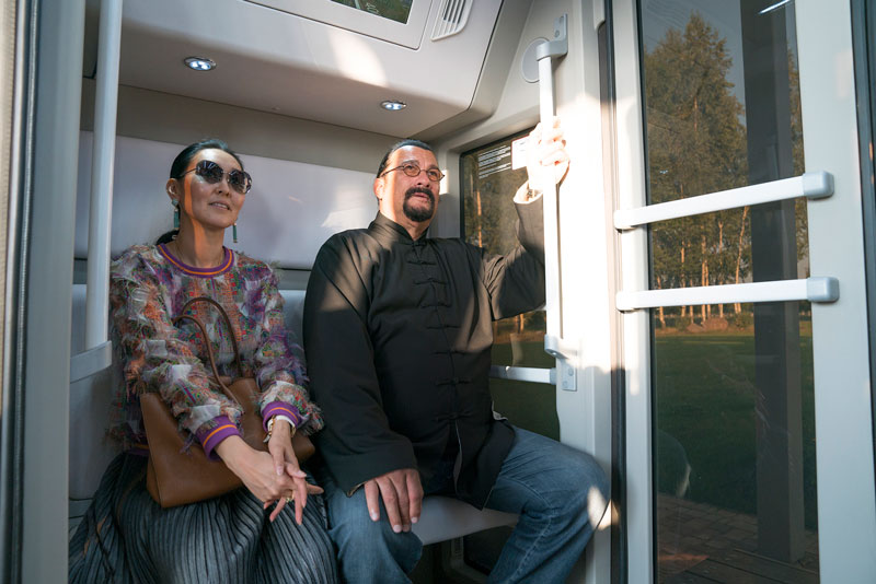 Steven Seagal Rode on SkyWay Transport