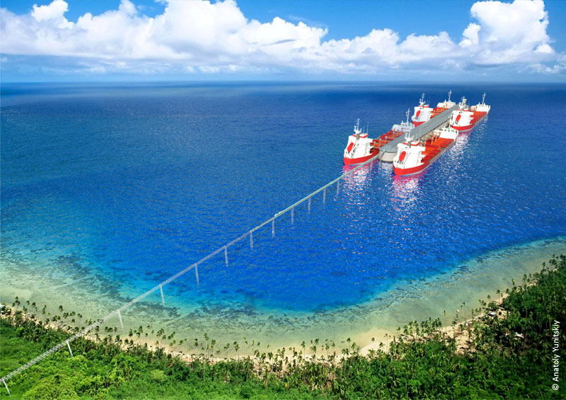 Грузовой порт СТЮ с транспортной системой СТЮ